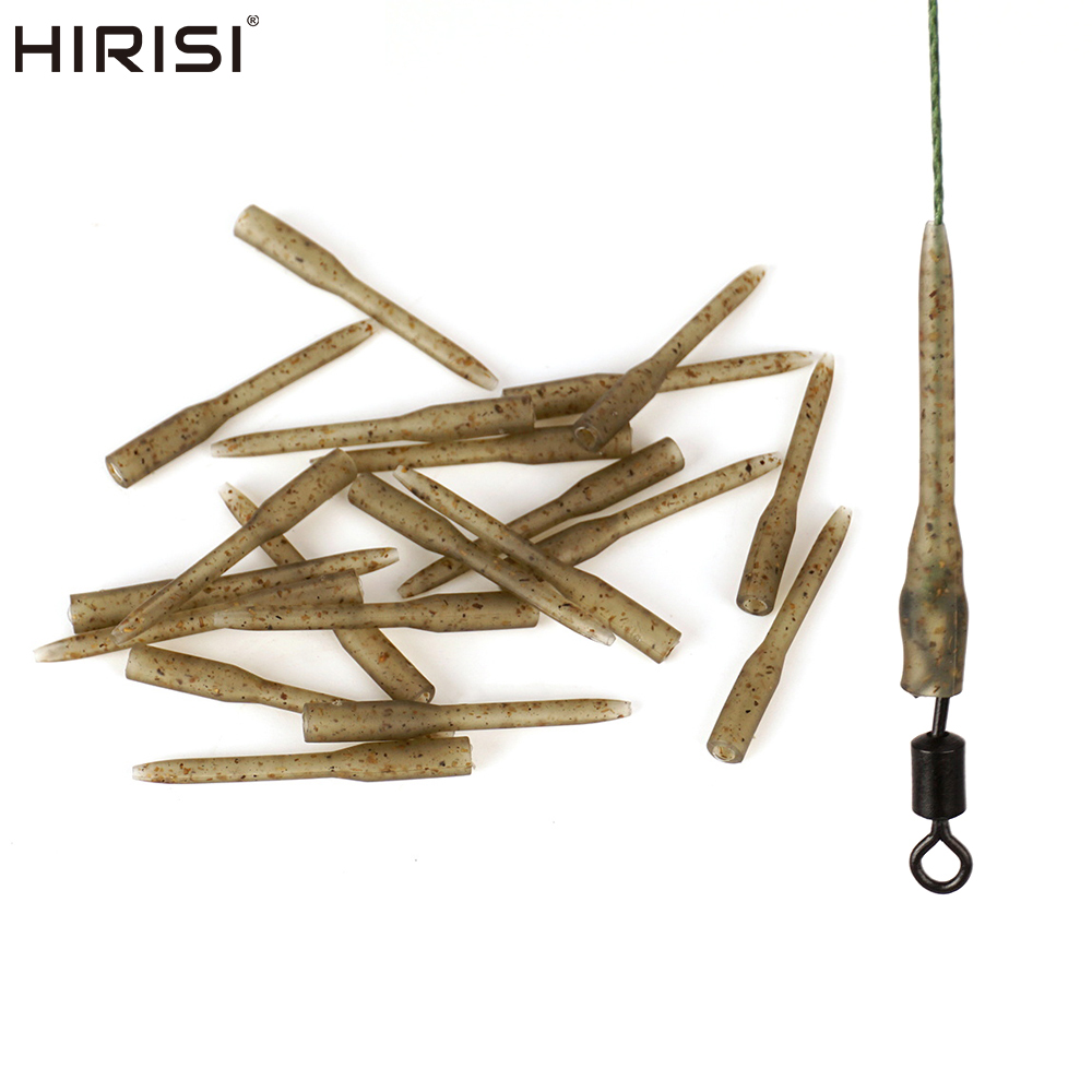 Monofilament Line - Hirisi AH204 20個入り 鯉釣り用絡み防止スリーブ 30mm カモブラウン