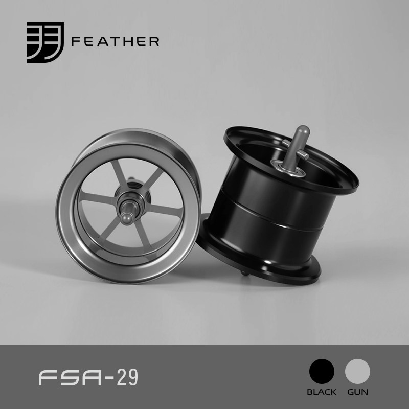 Fluorocarbon Line - フェザー修正された釣りリールスプール CQBFS DK100 ショートアクスル軽量フロロカーボンラインライトルアーキャスティングスタート 1 グラム