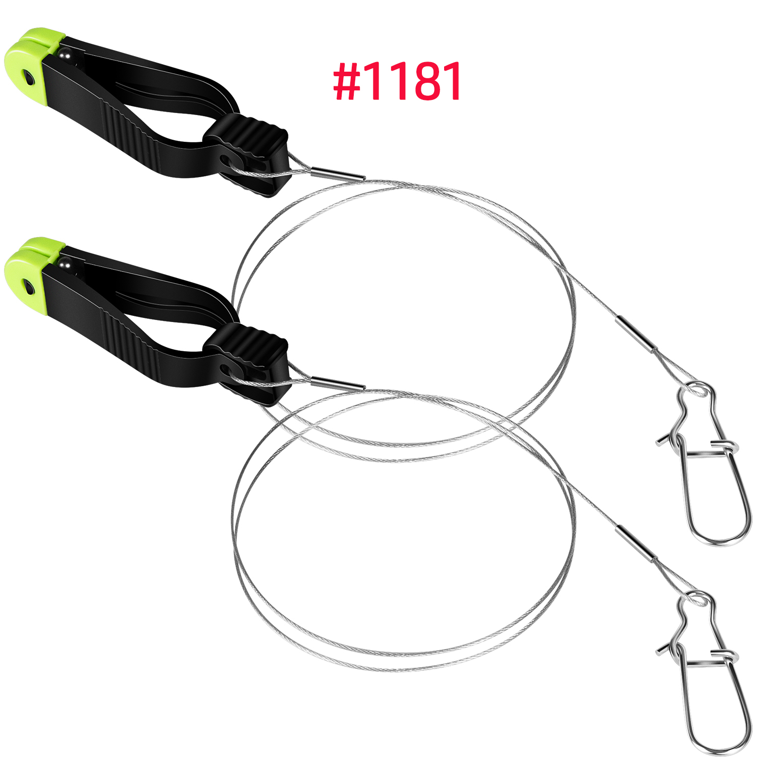 Leader Line - 1181 グリップラインリリースクリップ、スコッティダウンリガー用、調整可能なパワーグリッププラス、18インチリーダー付き、トローリング、プレーナーボード用