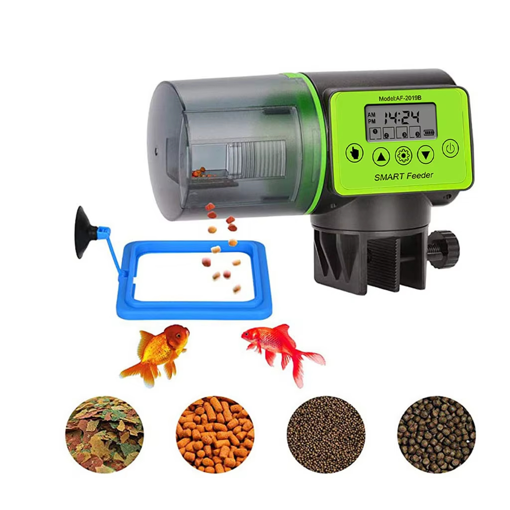 Fishing Line Dispenser - インテリジェントタイミング自動魚フィーダーデジタル水槽フードディスペンサー電動自動魚給餌ツール（魚・カメ水槽用）