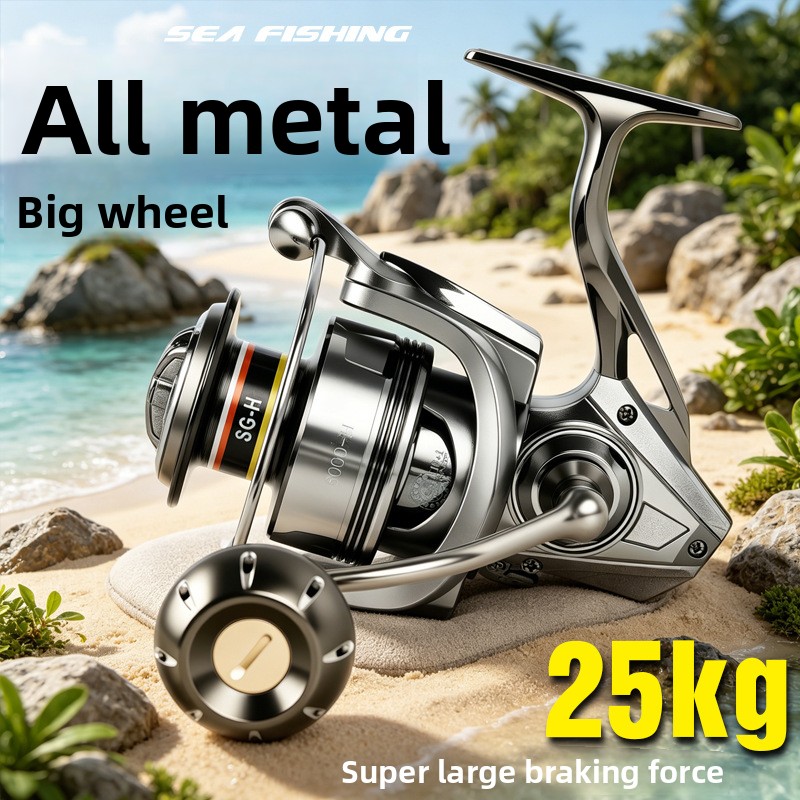 Ice Fishing Line - プレミアムフルメタルスピニングリール、海釣り、ルアーフィッシング、ボートフィッシング、ショアキャスティング、サーフフィッシングに最適。Pawa26を聴いてください。