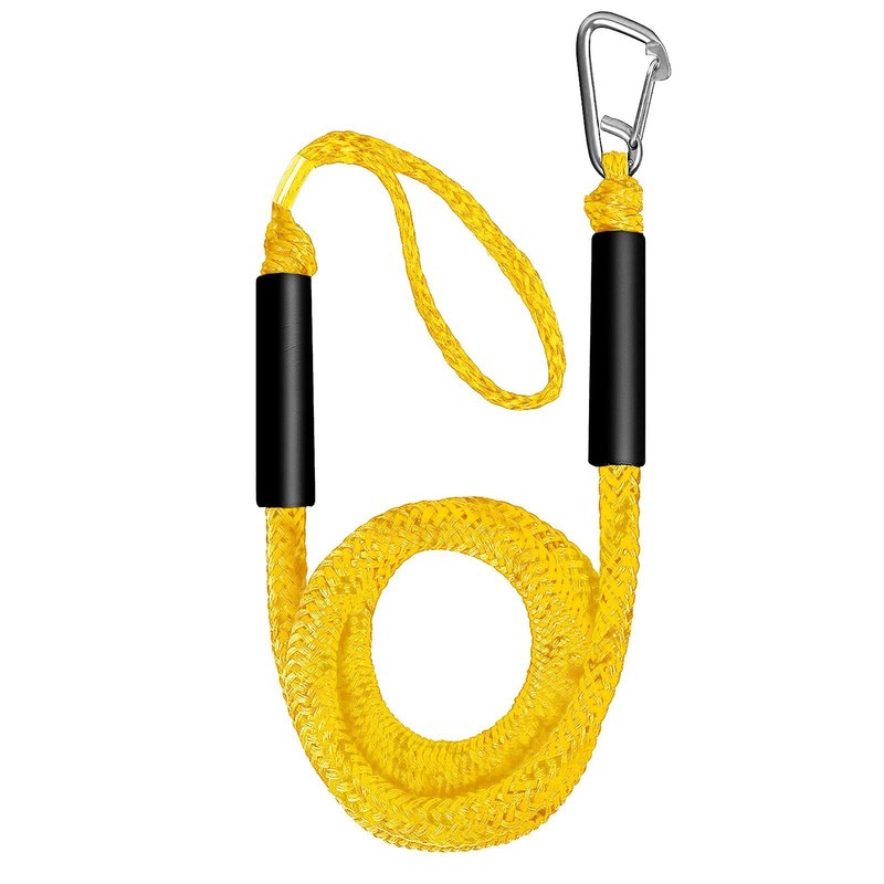 Tippet Line - ドッキングロープ 1本 4フィート バンジードックライン ドッキング用係留ロープ ステンレススチールクリップアクセサリー付き