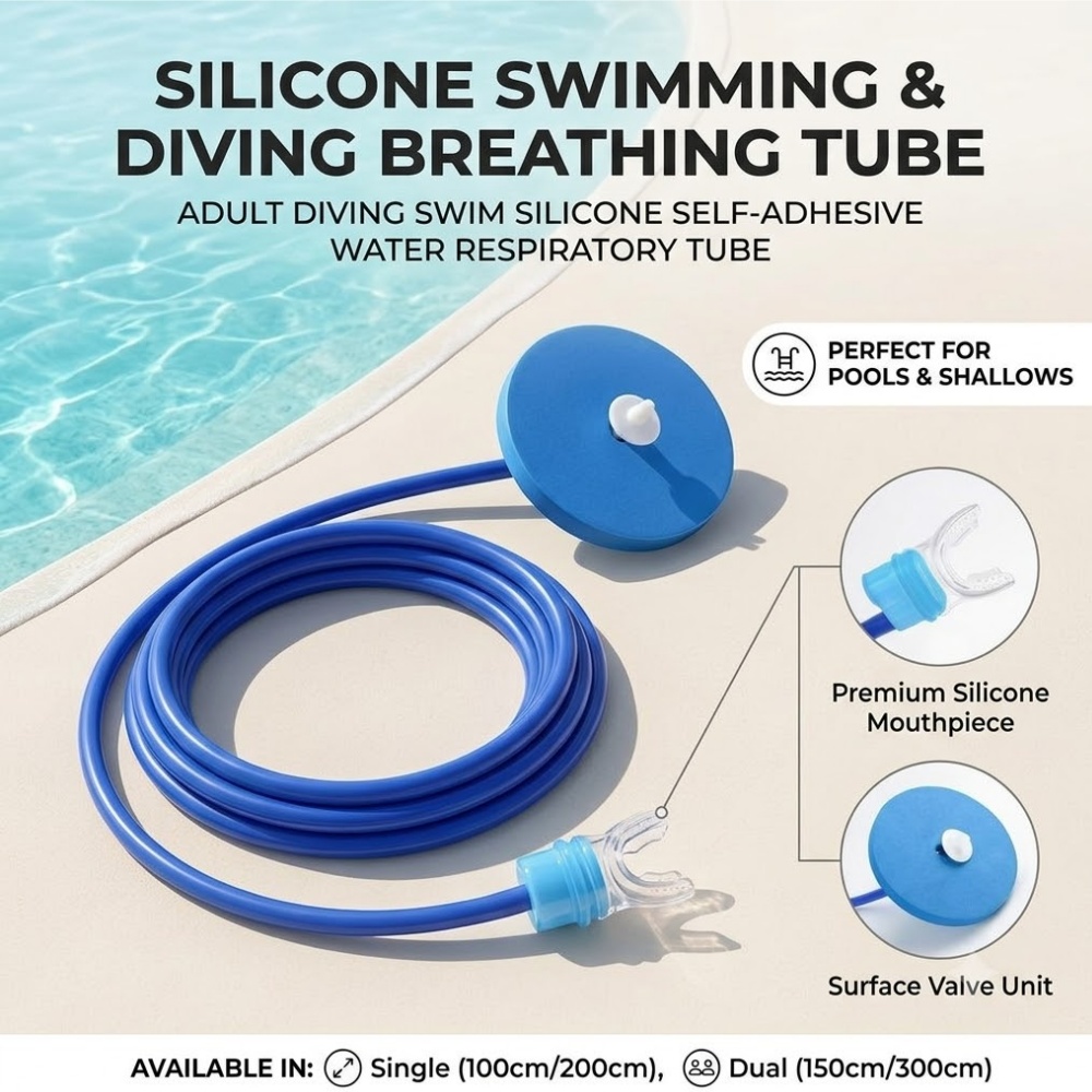 大人用ダイビング水泳シリコン水呼吸チューブ柔軟な表面シュノー - Saltwater Line のレビューと価格