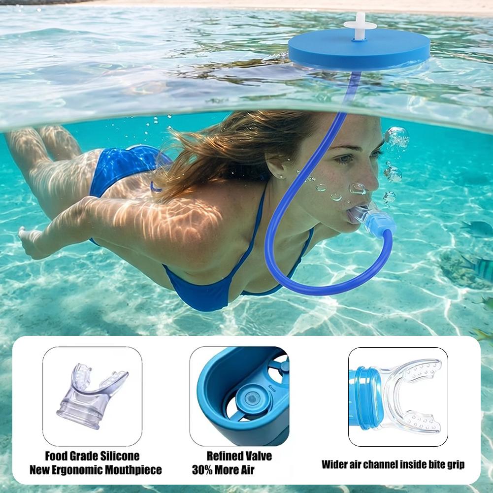 大人用ダイビング水泳シリコン水呼吸チューブ柔軟な表面シュノー - Saltwater Line のレビューと価格